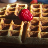 Square Meal with Strawberry On Top