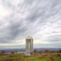 A Silo Pinkish Blueish