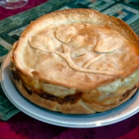 Creamy Vegetable Halloumi Pie