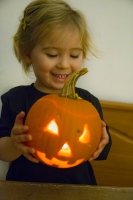 Pumpkin with Flickering Eyes