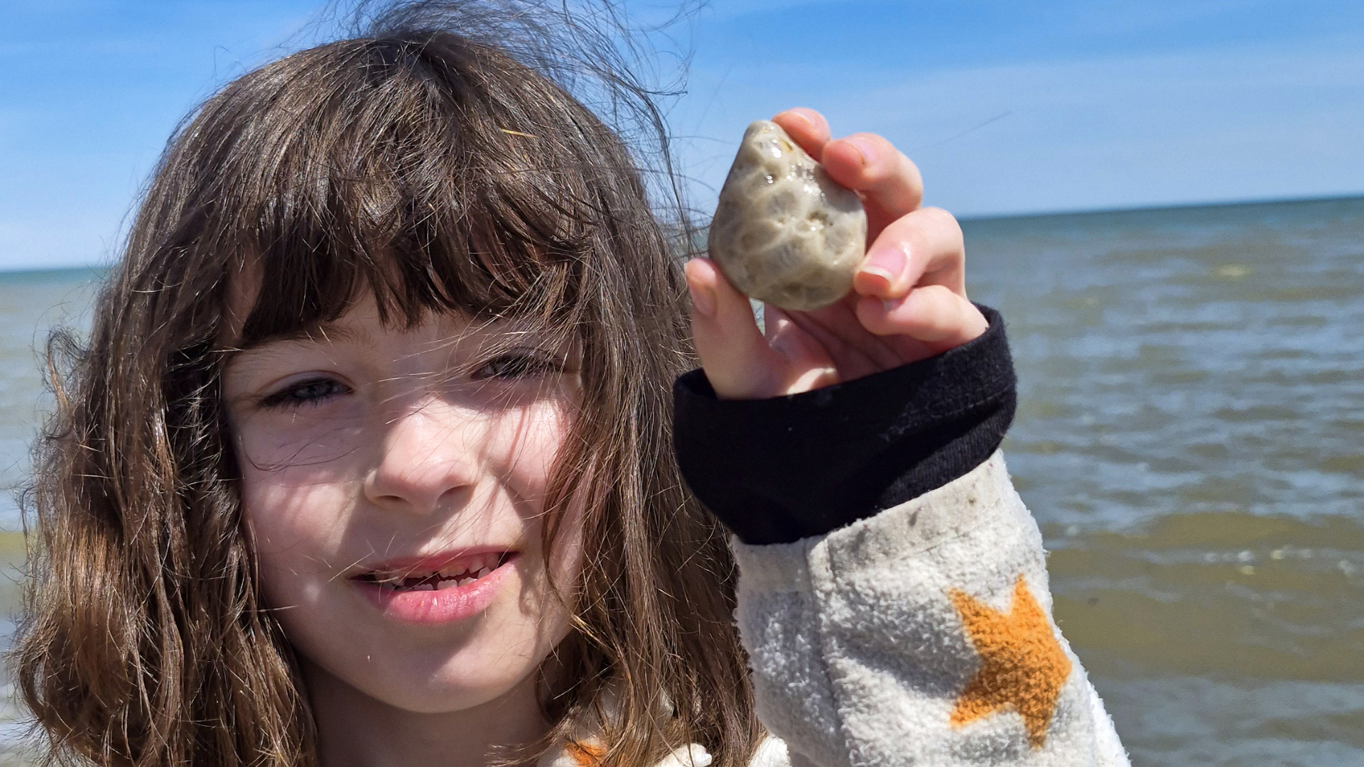 Elowen's First Petoskey Stone!